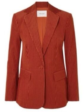 Frame Denim Rust Pinstripe Tailored Blazer